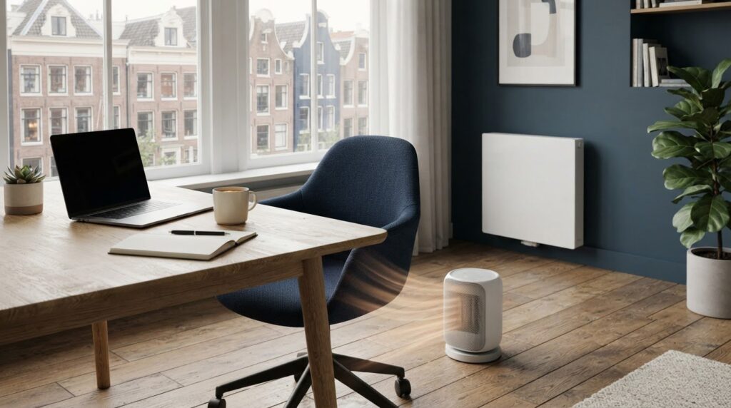 Compacte ventilator kachel voor de werkkamer: zo kies je slim
