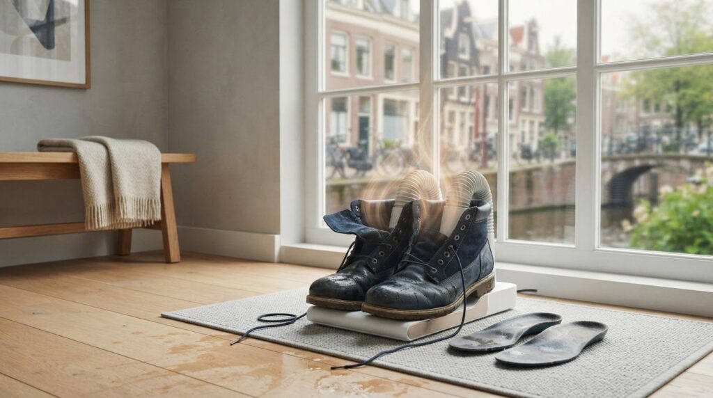 Elektrische schoenendroger voor werkschoenen: droogtijd en gebruik