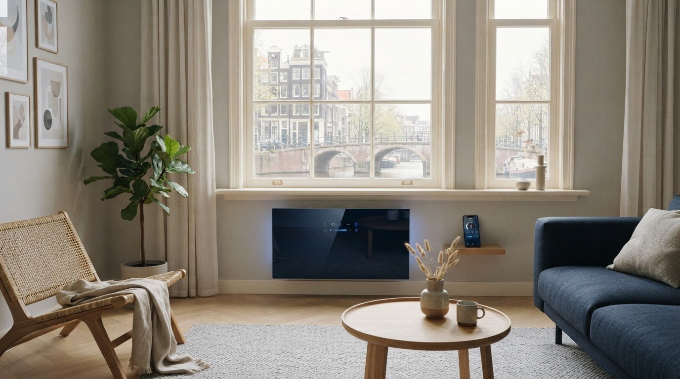 Glazen elektrische convector met touch display: zo kies je in 2026