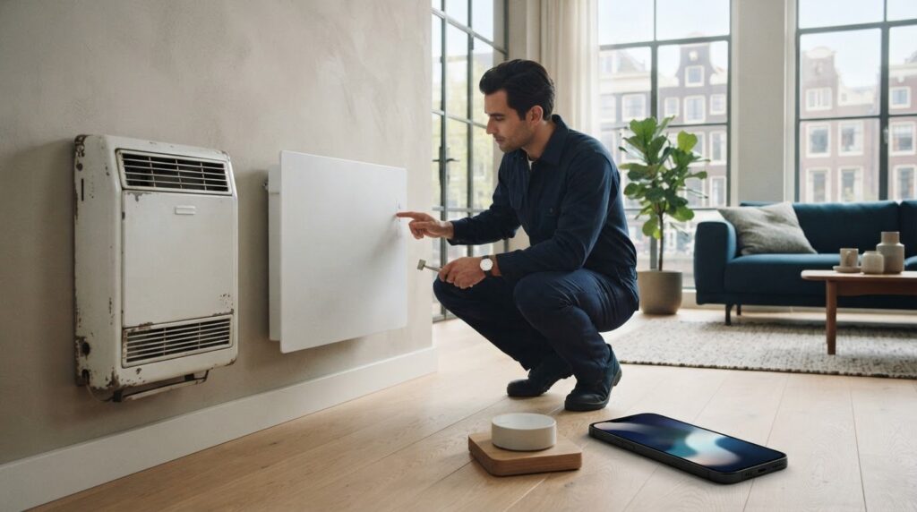 Oude elektrische convector vervangen: thermostaat herstellen of vernieuwen?