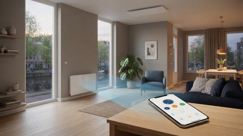 Verwarmingstoestellen centraal aansturen via een app thuis